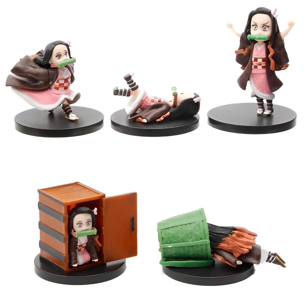 

Stunning Kamado Nezuko Mini Figure Set Toys Collection Model For Kids Birthday Gift