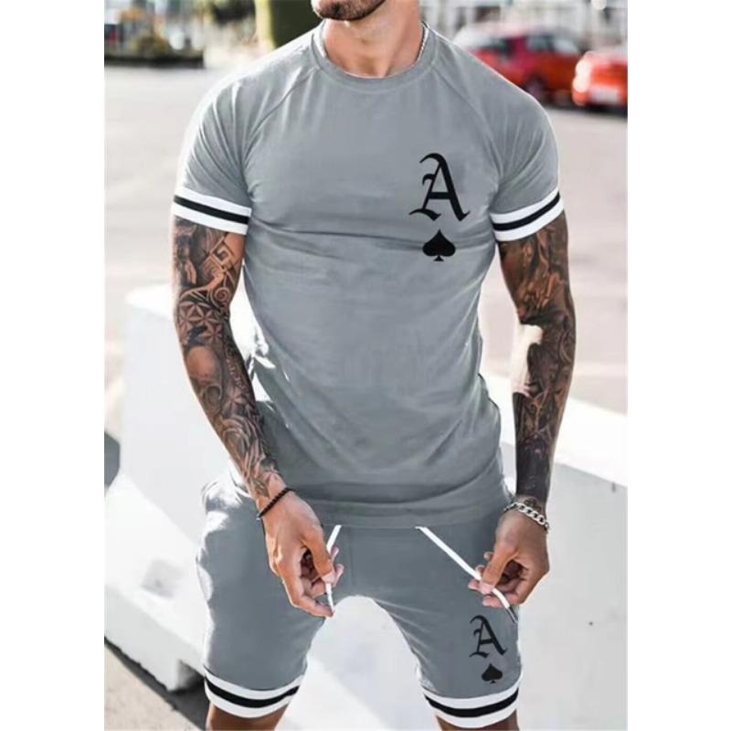 Summer Men's Clothing 3d Printed Man Casual Fashion Short Sleeve Set Man Fashion Printed Short Sleeve Shorts Two-Piece
