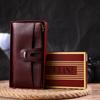 Beautiful Female Cats Made of Genuine Grained Leather CANPELLINI Wallet 21636 Burgundy