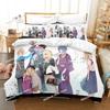 New Natsume's Book of Friends Bedding Set Printed Bed Set Duvet Cover Sheet Pillowcase Bed Soft Quilt Cover Full Queen King Size