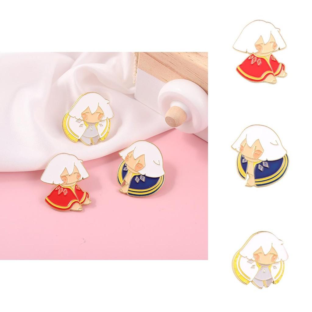 Adorable Game Sky Encounter Brooch Cute Doll Pin With Charming Cloak Design For Sweaters
