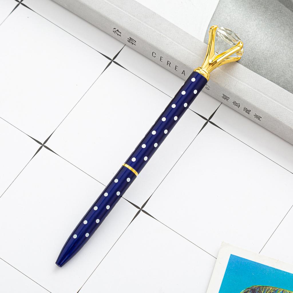 Large Crystal Diamond Pen Luxurious Metal Ballpoint Pen for Office and School