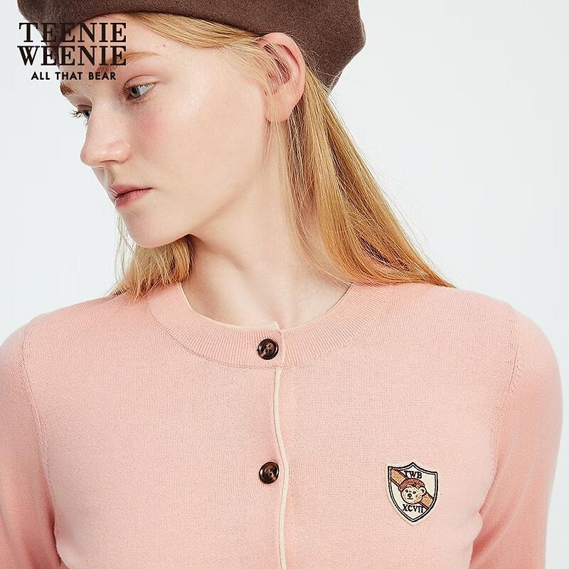 Teenie Weenie Women's Spliced Mock Two-Piece Knit Cardigan