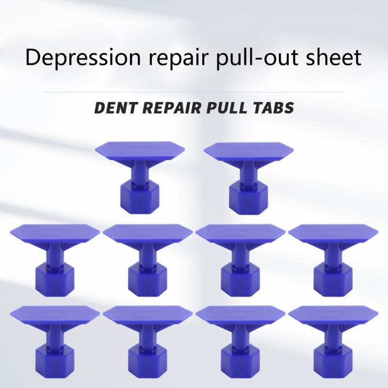 10Pcs Dent Puller Tabs Dent Removal Tool Car Body Dent Remover Tabs Car Maintenance Tool Pulling Tab