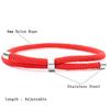 Noter New Lucky Rope Bracelet Unisex Stainless Steel Clasp Adjustable Braclet Friendship Jewelry Accessories Gift For Lovers