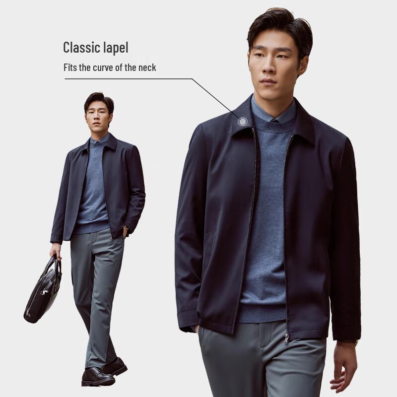 Yageer Men's Slim Fit Business Casual Wool Blend Jacket