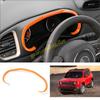 For Jeep Renegade 15-2023 Glossy Orange Dash Speedometer Odometer Frame Trim