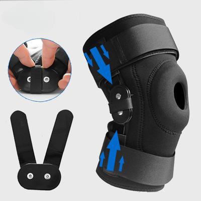 1 ADET Menteşeli Dizlik ACL MCL Menisküs Yırtığı Artrit Tendon Ağrısını Giderir Çift Metal Yan Stabilizatörlü Açık Diz Kapağı Tasarımı
