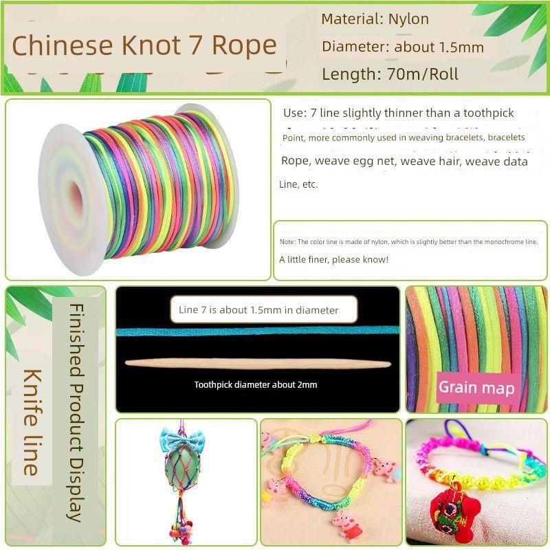 Thread DIY Woven Red Carrying Strap Dragon Boat Festival Five-Color Rope Bracelet Braid Rope Necklace Diamond Beaded Thread Five-Color Thread