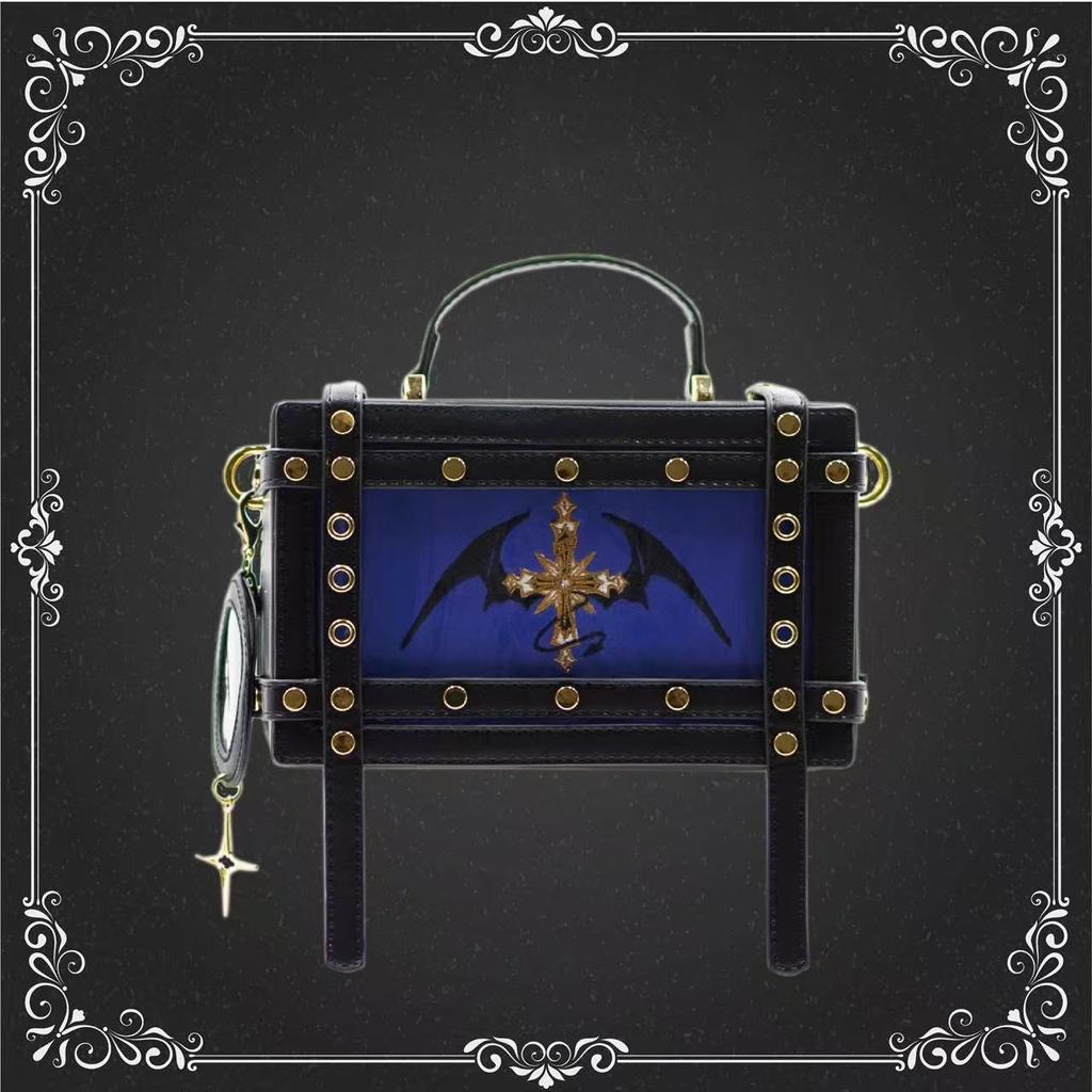 Niche Design New Style Girls' Dark Ita Bag Believer Hard Box Goth Lolita Shoulder Bag Comic Exhibition Y2K Crossbody Bag