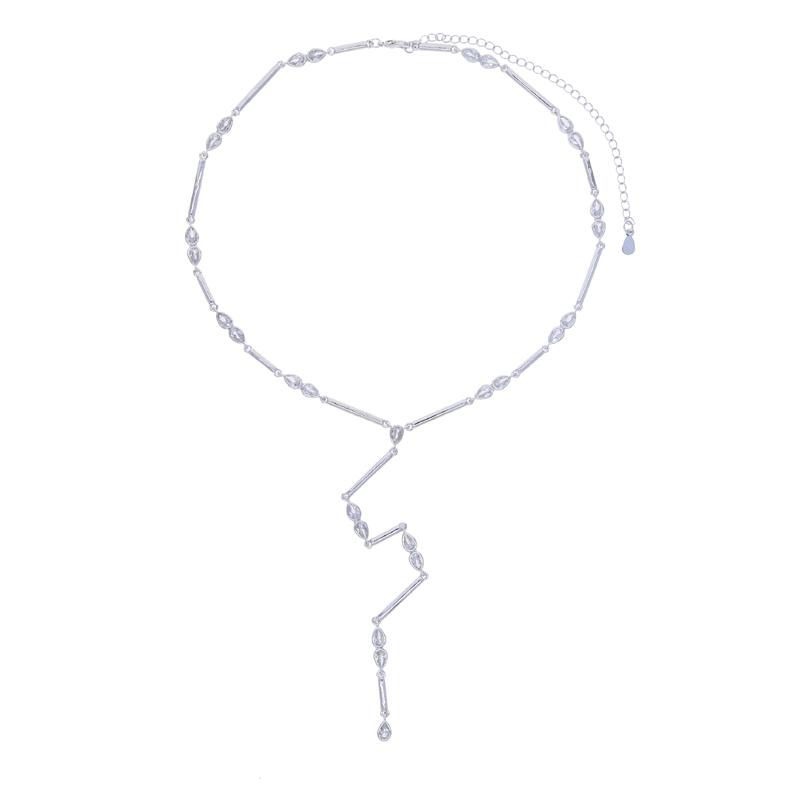 New Special Water Drop Bling Oval CZ Choker Necklace Gold Plated Lariat Long Bar Tear Drop Y Shape Long Tassel Women Jewelry Set 35+10cm+12.5cm