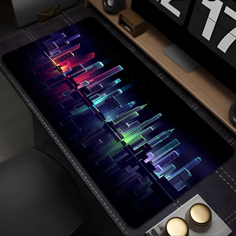 Design Mouse Pad Laptop Anti Slip Student Dormitory Dining Table Mat Cute Office PC Study Keyboard Pad Neon Night City Desk Mat