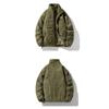 Winter Fashion Casual Parkas Men Stand Collar Solid Color Outerwear Corduroy Thicken Warm Jacket Padded Jacket