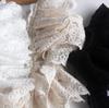 1Yard/lot(0.9meters) 7.5cm Wide New European Style Mesh Embroidery Lace Pleated Dress Clothing Accessories