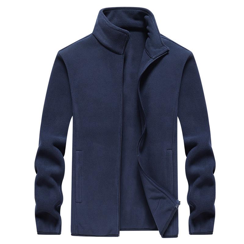 Winter Fleece Hiking Jacket Windbreaker for Men Sportswear Wool Lining Thickened Warm Men's Coat Plus Size Overcoat