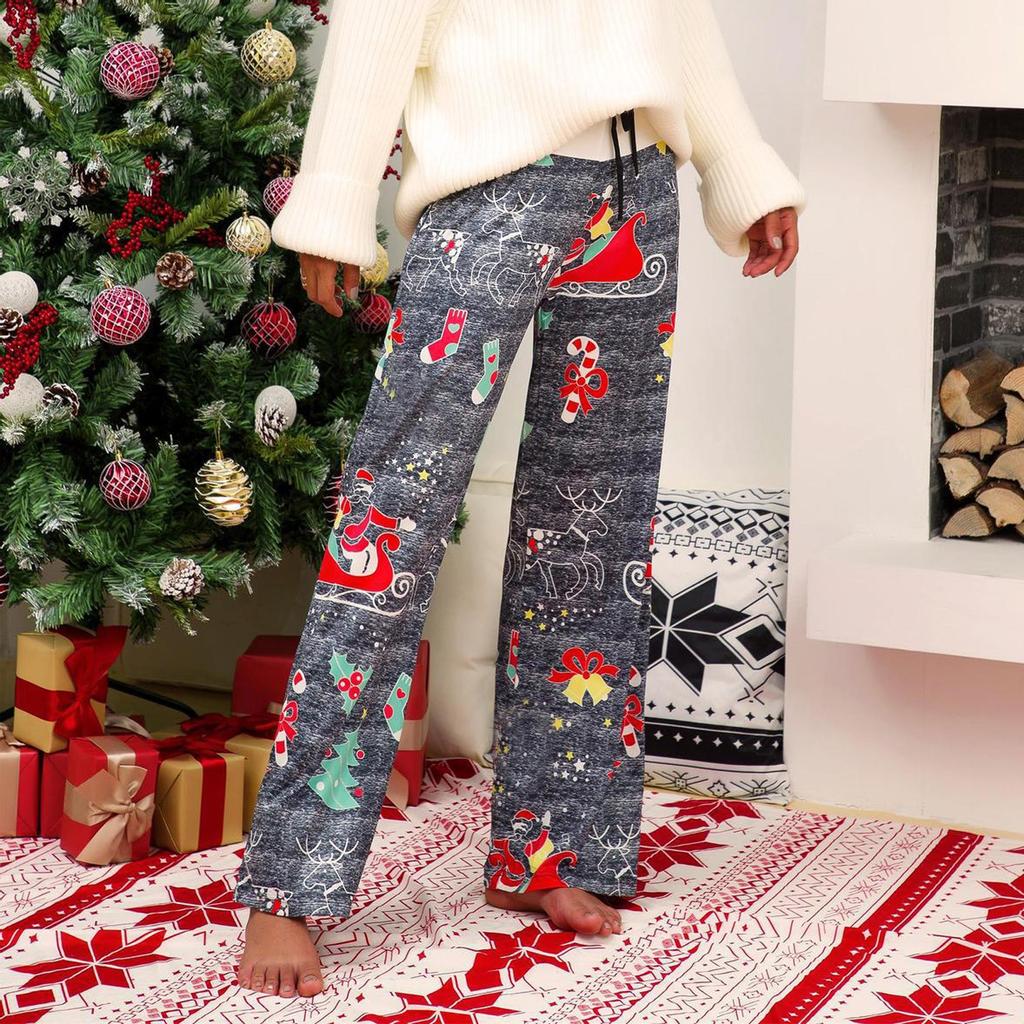 MF] Women Christmas Print Stitching 