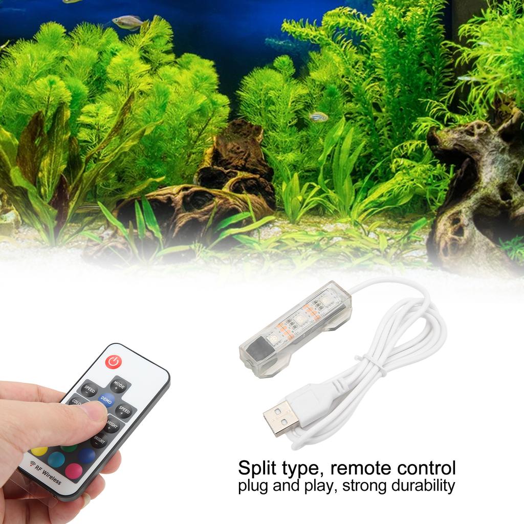 USB Charging Underwater Light Easy To Use Split Type LED Aquarium Light Colorful for Medium Fish Tanks for Small Fish Tanks