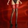 Lace Silicone Anti-slip Thigh High Stockings Hold Up Wide Top Oil Shiny Transparent Over Knee Long Medias Black Dot Stockings