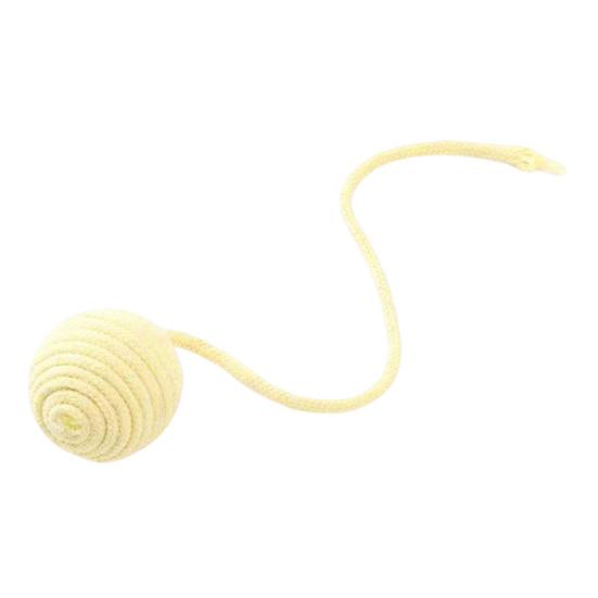 

Cotton String Ball Teething Toy Built-in Sand Rattle Interactive Rope Toy Bite-Resistant Tooth Grinding A жёлтый