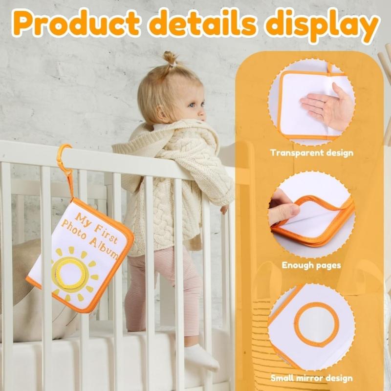 

Infant Growth Record Photo Album with Sun Fabric Cover and Secure Mirror Hanging Rings for Special Event Gift China Mainland