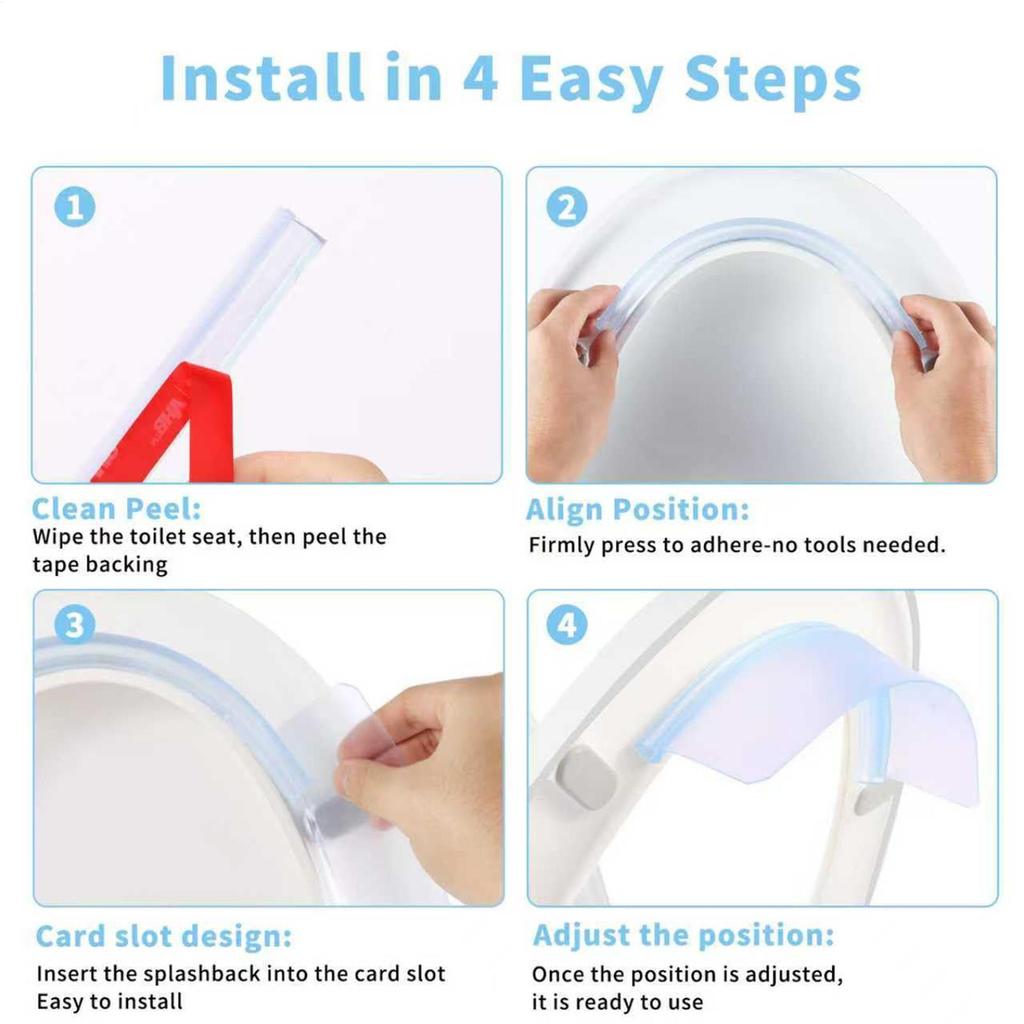 10Inch Toilet Seat Pee Splash Guard Potty Training Urine Protective Guard Easy Operation Toilet Seat Accessories For Bathroom