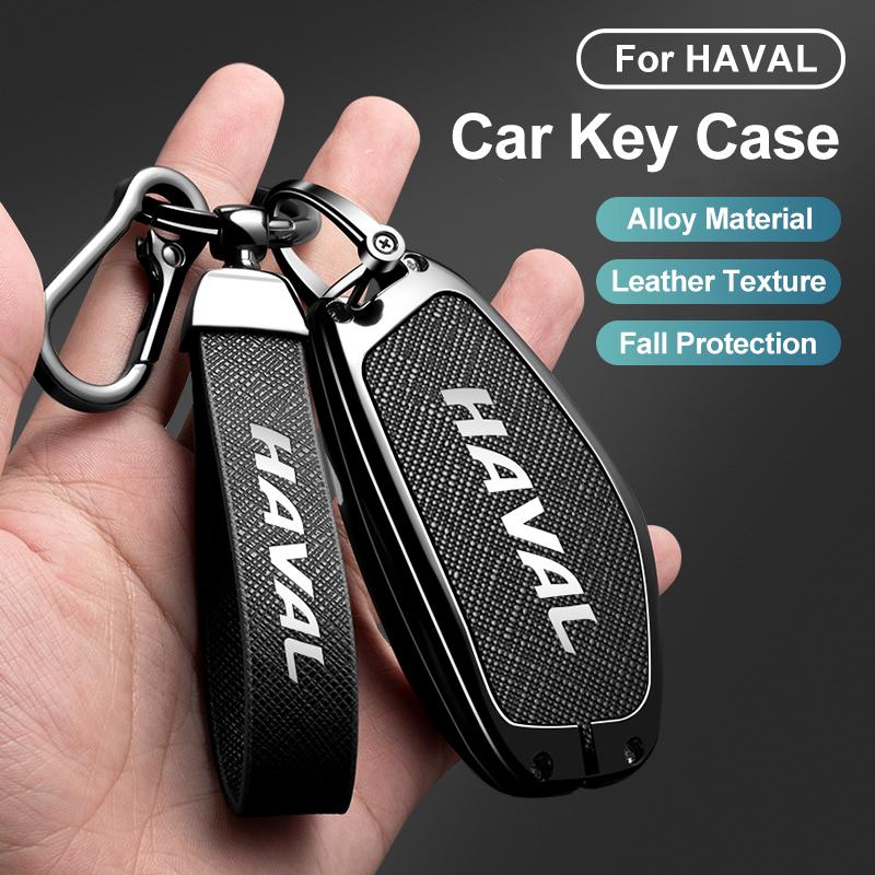 Custodia Porta Chiavi Auto in Lega di Zinco e Pelle per Haval H6 H9 2026 H3 H2 M6 Dragon Max F7 F7H Guscio Protettivo Portachiavi Accessori Auto