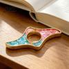 Eye-catching Glitter Bookmark Book Page Holder, Thumb Ring Holder for Reading, Smooth Edge Metal Opener Reading Accessory Students Readers
