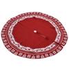 Knitted Christmas Tree Skirt Reusable Xmas Tree Stand Mat Floor Protector Home Party DecorationRed