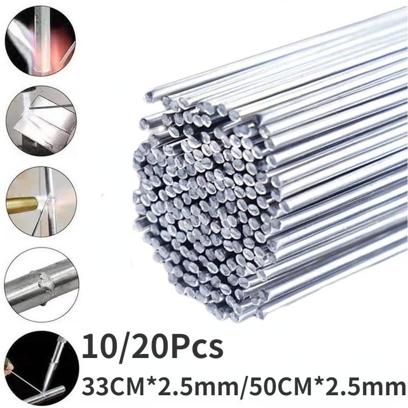 10/20Pcs Aluminum Welding Wire Solid Core Easy Melt Indust Aluminum Weld Bars Low Temperature Welding Rods Repair for Soldering Bicycle Locomotive