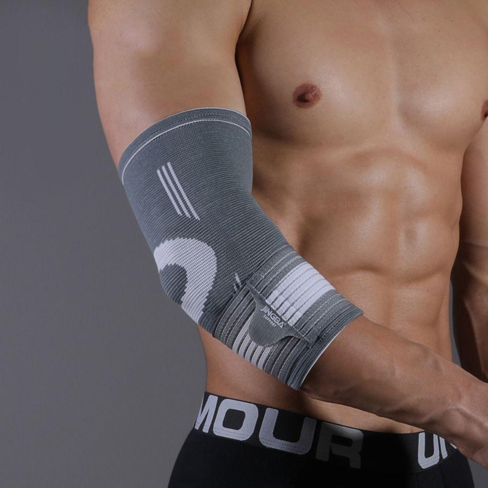 

Wear-resistant Fitness Elbow Brace Nylon Breathable Arm Pad Sports Fitness Cycling L чорний