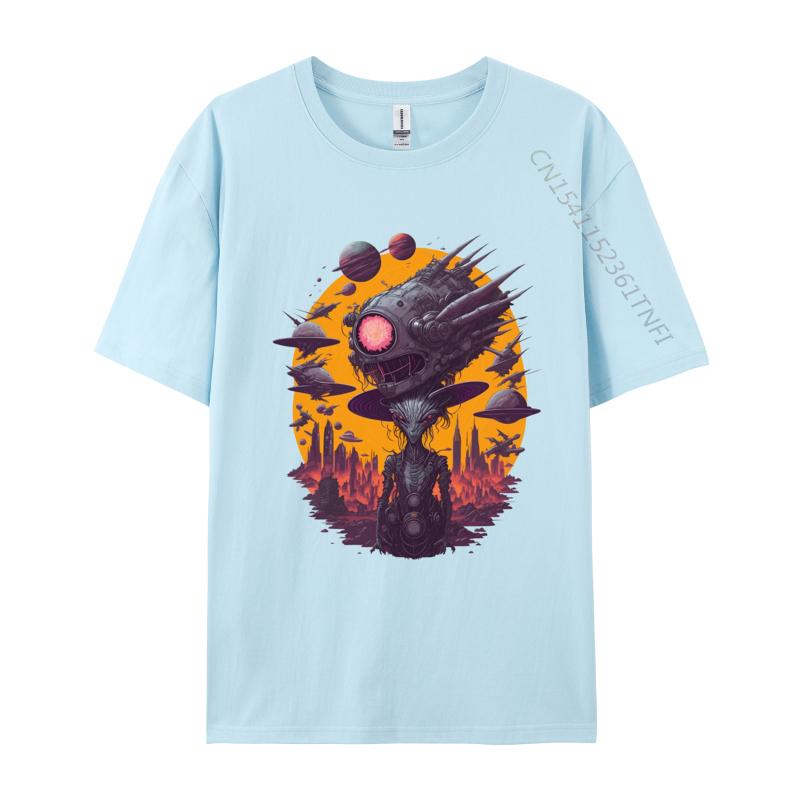 The Alien Hat T Shirt For Male Tee Free Shipping Homme Round Neck T Shirt Designer Clothes Men Normal