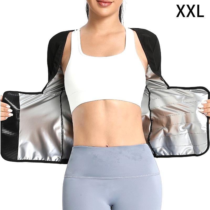

Костюм-сауна для женщин, утягивающий боди, утягивающий пояс, рубашка с короткими рукавами, топ для тренировок|Формирующий боди с короткими рукавами XXL серебряный