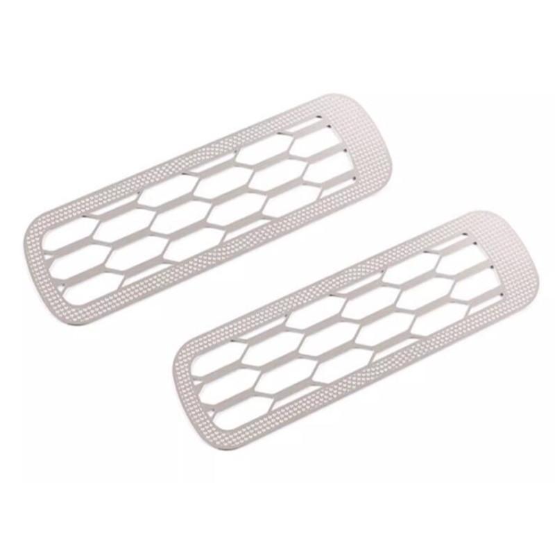 

Нержавеющая сталь автомобиля передняя противотуманная фара защитная сетка крышка отделка наклейки для Land Rover Defender 90 110-2023 авто серебряный