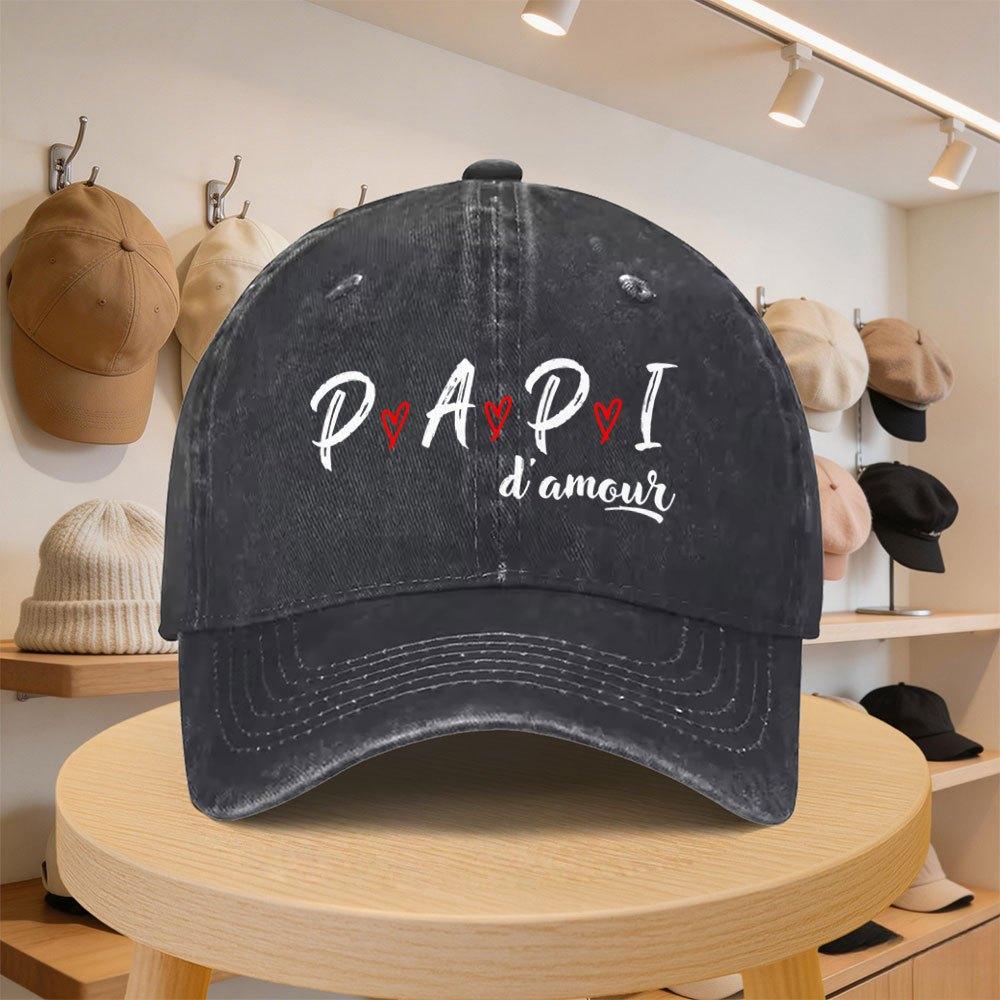 A MenS Baseball Cap with The Word PAPI Stylish And Casual Adjustable for Spring And Autumn Outings Perfect for Beach Vacatio
