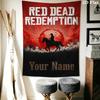 Name Custom RDR2 Game Wall Tapestry Aesthetic Wall Hanging Printed Fabric Blanket Decorative Tapestries for Bedroom Living Room Home Decor