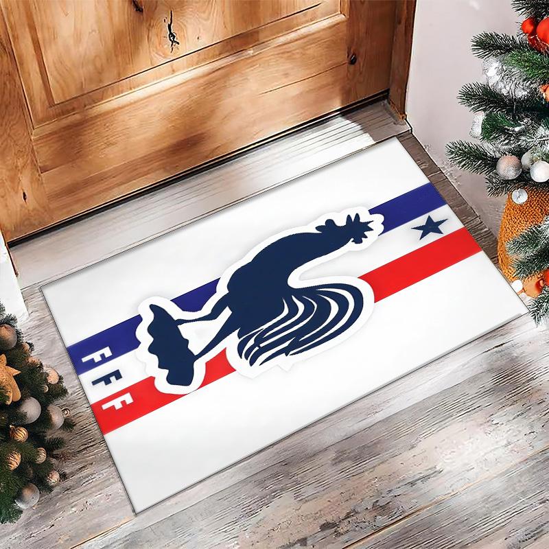France national football team Printed Flannel Area Rug Non Slip Soft Polyester Floor Carpet Indoor Decor Mat for Bedroom Living Room Sofa