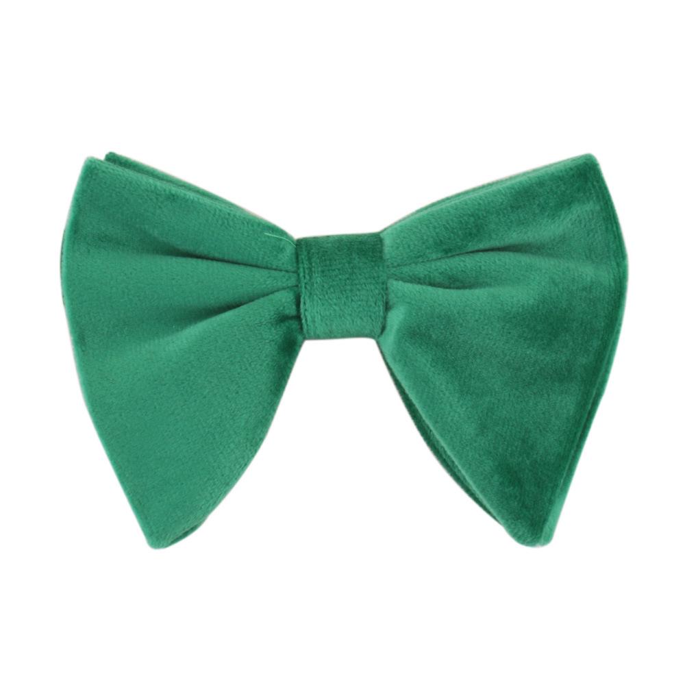 Men's Large Velvet Pre-tied Swallowtail Wingtip Bow Tie - Retro Tuxedo Design