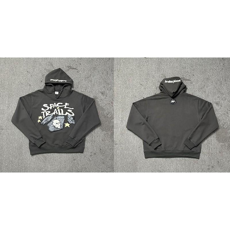 Bluza z kapturem z grafiką Broken Planet Męska Luźny krój Hip Hop Streetwear