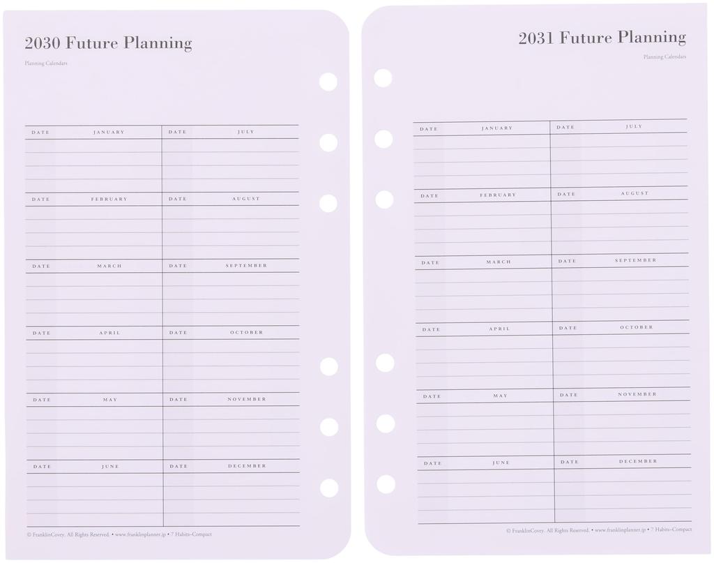 Franklin Planner "7 Habits" Daily Refill, 12-Month Edition, Starting January 2026, Compact, 86607