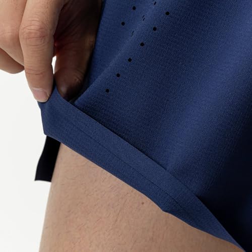 Dry Stretch Premium Running Shorts with Inner Lining, Quick-Drying, Men's, Estate Blue, Size M (J2MBC002)