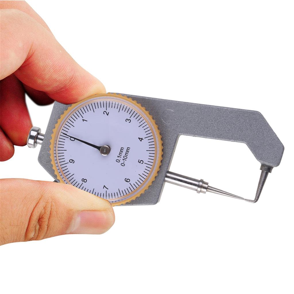 0~10mm Thickness Gauge Flat for Head Thickness Tester Dial for Leather Cloth Mea