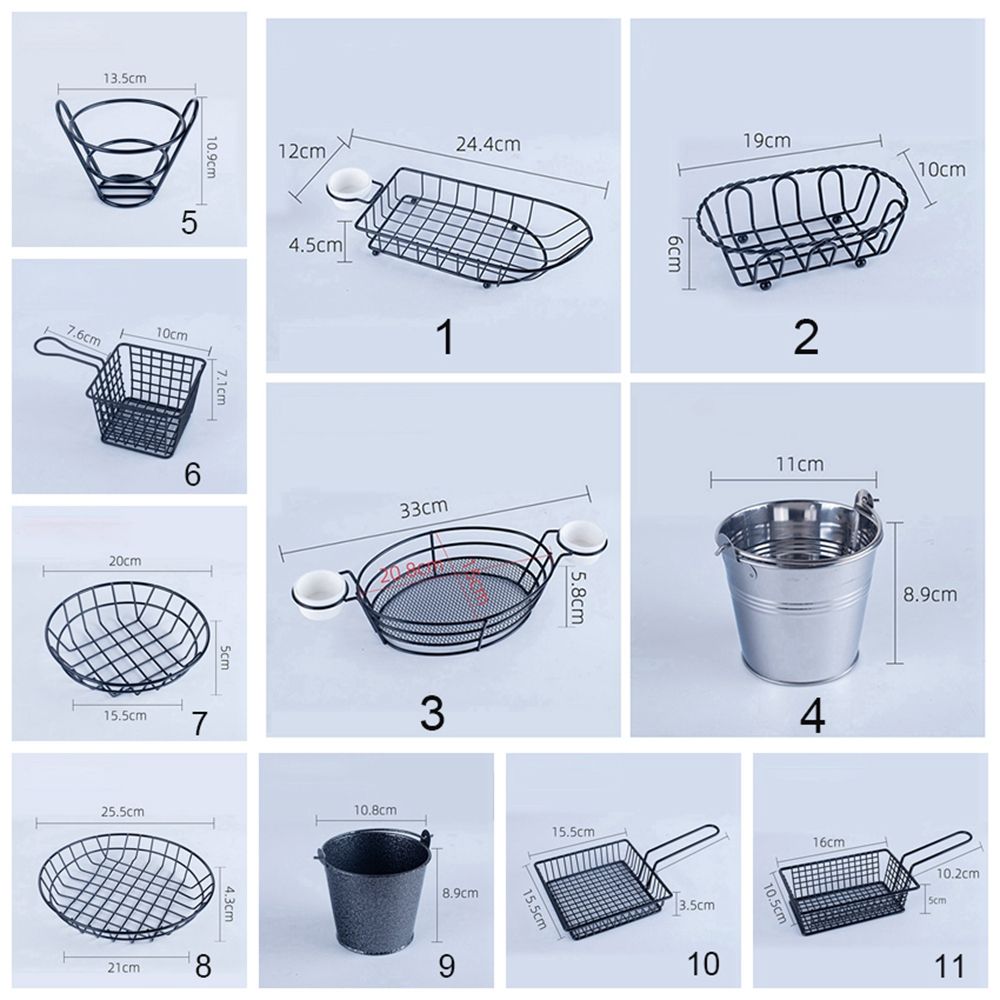 Chips Barrel Table Decor Fast Food Holder Snack Container French Fries Basket Tableware Food Bucket