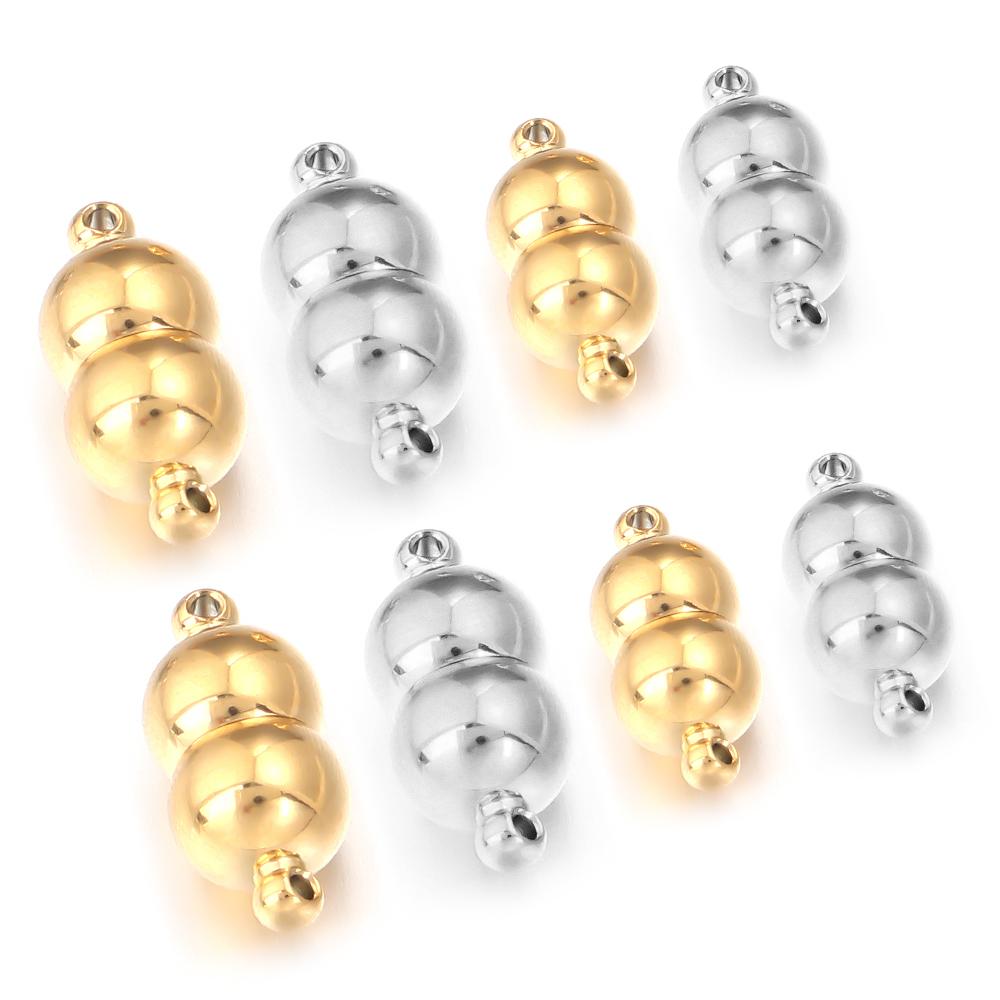 1pc Stainless Steel Strong Magnetic Clasps For Leather Cord Bracelet Necklace Magnet End Clasp Connectors For DIY Jewelry Making