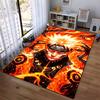 "Anime-Inspired Fiery Character Design Carpet for Living Room Decor" Suitable for Use As an Anti-slip for Living Room Bedroom Sofas