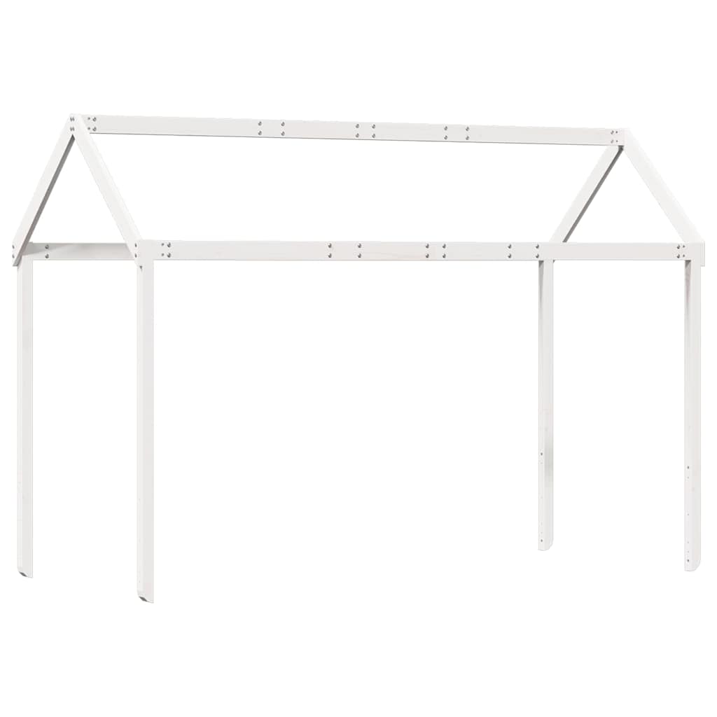 Roof for Children S Bed White 217x85.5x154 Cm Solid Pine Wood