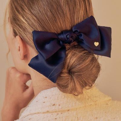 Mari Ribbon Hairpin_navy