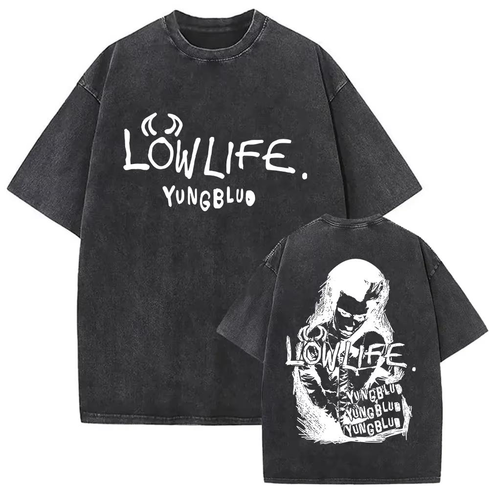 T-shirt Vintage Lavate Yungblud IDOLS The World Tour Uomo Donna Hip Hop Alta Qualità Gotico Oversize Streetwear