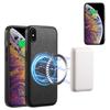 DENIOR For iPhone XS Max Magnetic Case PU Leather Coated PC+TPU Shockproof Phone Cover