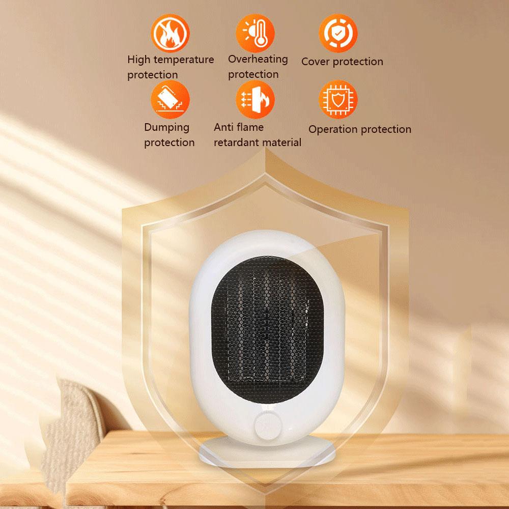 1500W Desktop Electric Heater Winter Mini Portable Heating Fan Home Office PTC Ceramic Heating Warm Air Blower Warmer Machine
