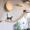 40 Inch Sisal Rope Cat Ladder Bridge Indoor and Outdoor Universal Easy To Install Cat Hammock Toy Climbing Rope Ladder Beige